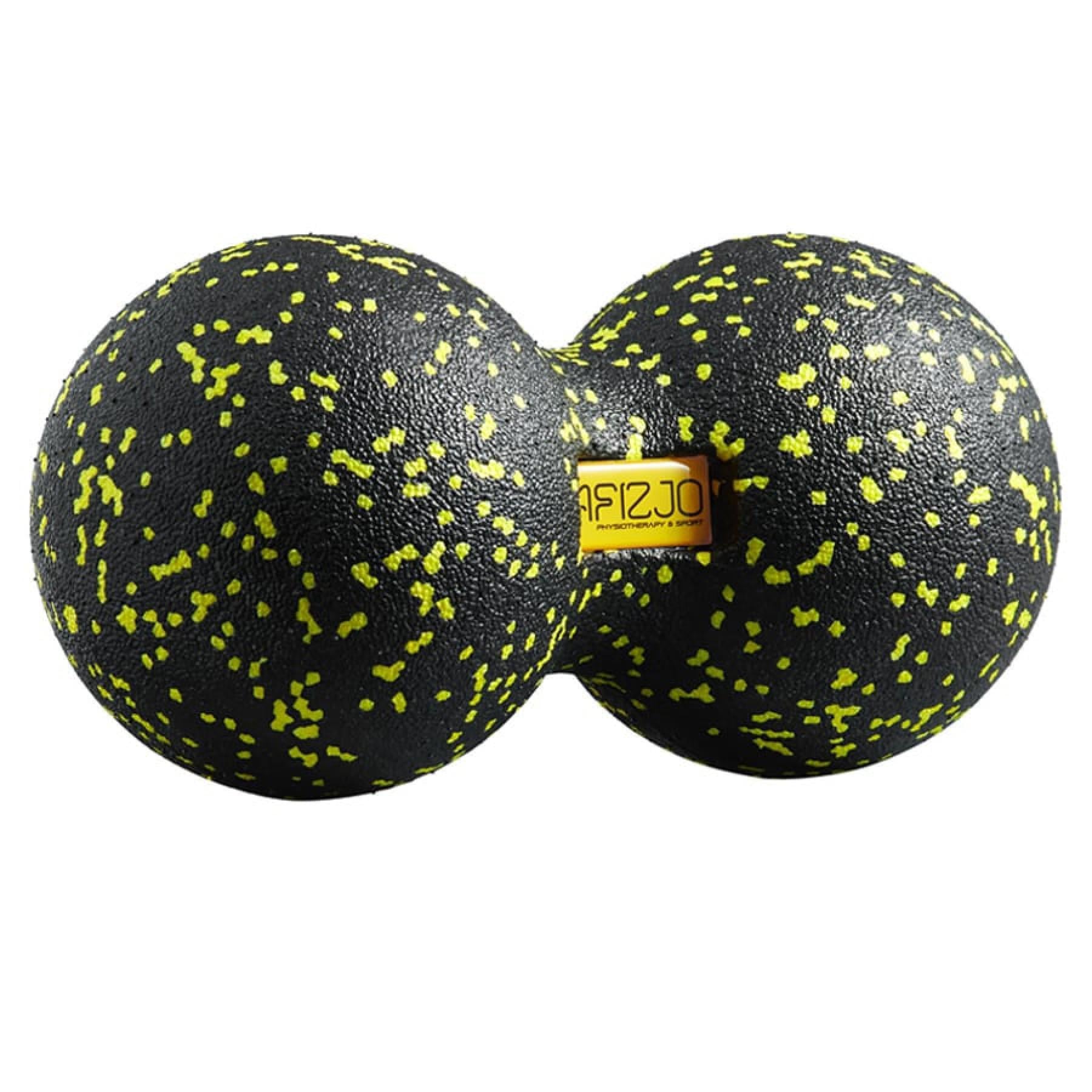 Масажний м'яч подвійний 4FIZJO EPP DuoBall 12 см Black/Yellow (20730)