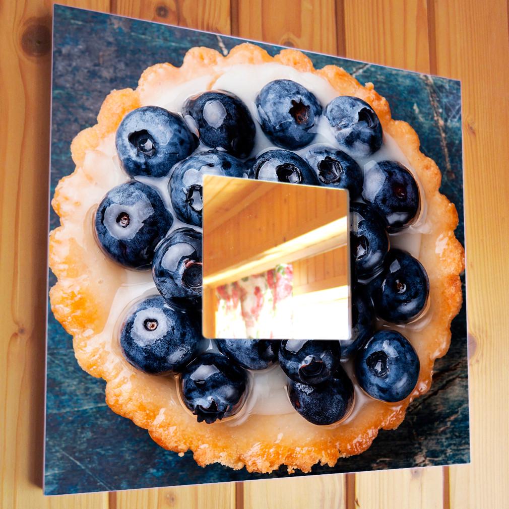 Зеркало декоративное Кексик с голубизной 260х260 мм (M03780)