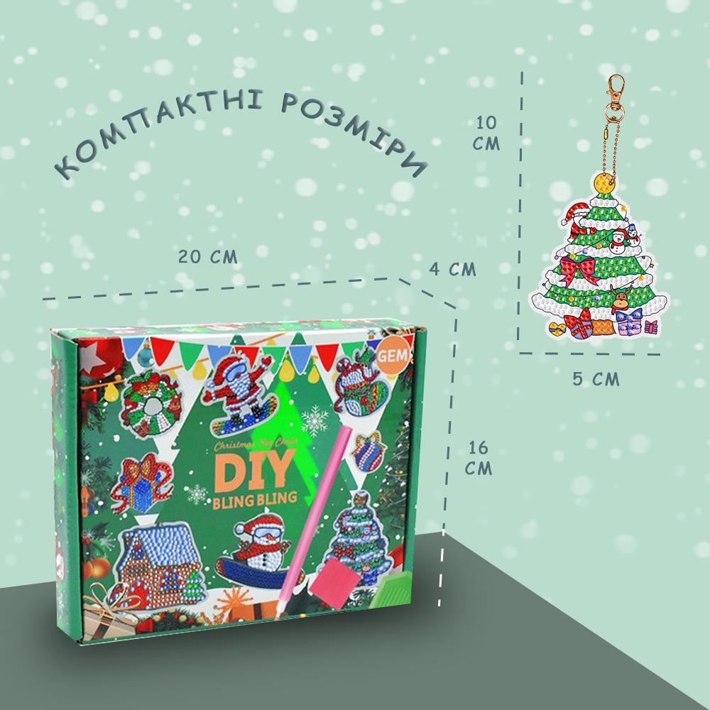 Прикраси-іграшки на ялинку новорічні 15 брелоків (ALMDID-1388) - фото 6