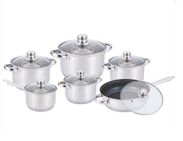 Набор посуды Benson 12 пр. из нержавеющей стали (BN-290)