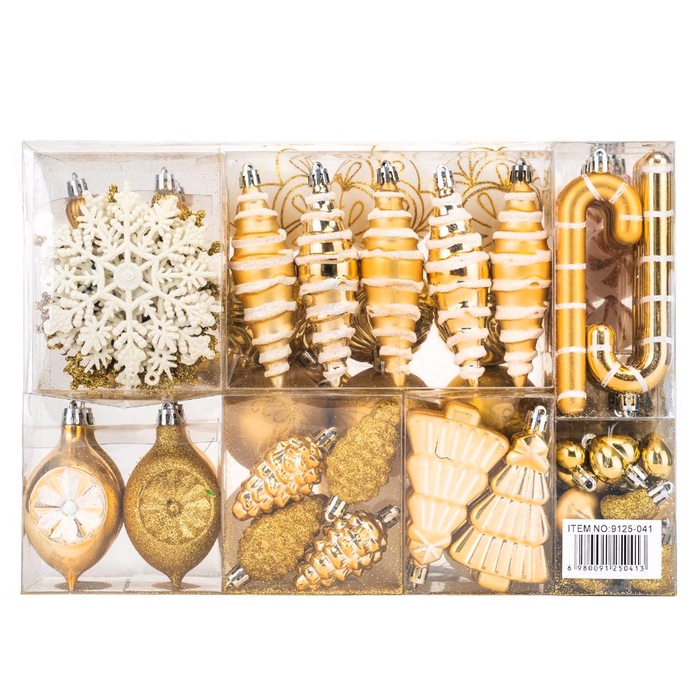 Набір ялинкових іграшок Різдвяна Зірка 88 шт. (9125-041) - фото 2