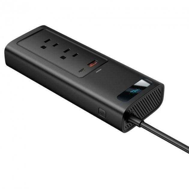 Инвентор напряжения Baseus In-car Inverter 150W 220V US/JP 2Sockets USA 220V 1USB/1Type-C 0.4m (CRNBQ-A01) - фото 4