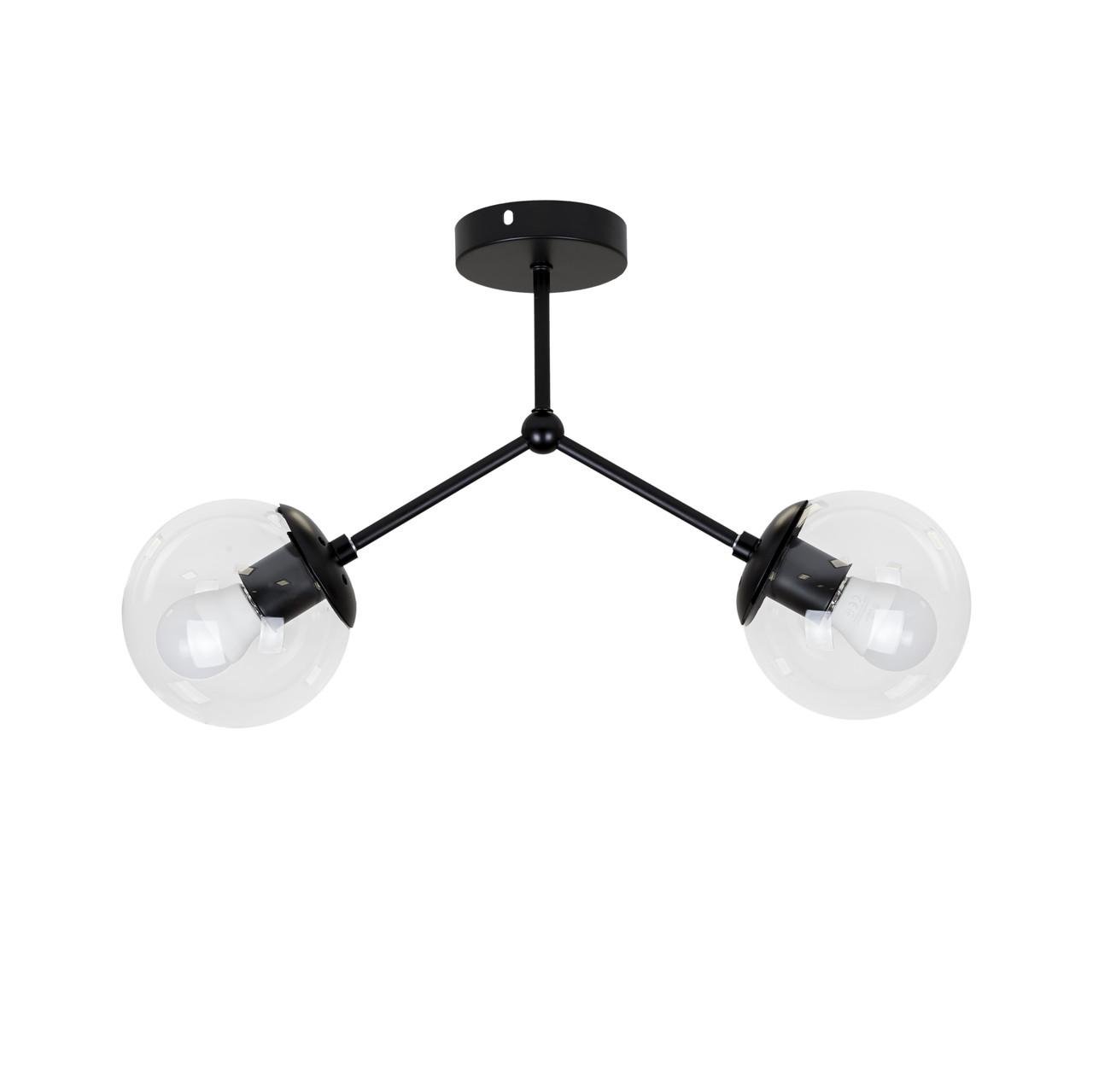 Люстра 7529811-2 BK/CL Чорний/Прозорий - фото 1 Люстра 7529811-2 BK/CL Чорний/Прозорий - фото 1