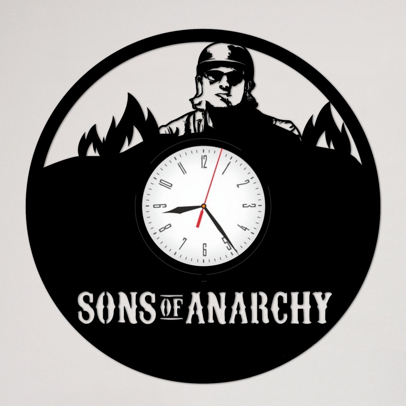 Часы настенные Сыны анархии 2241 из виниловой пластинки