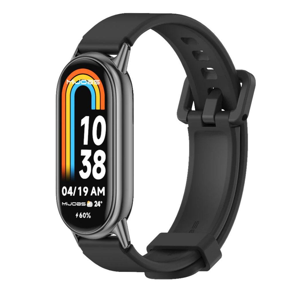 Ремінець силіконовий Mijobs для фітнес браслета Xiaomi Mi Smart Band 8 Black (1926179929) - фото 2 Ремінець силіконовий Mijobs для фітнес браслета Xiaomi Mi Smart Band 8 Black (1926179929) - фото 2