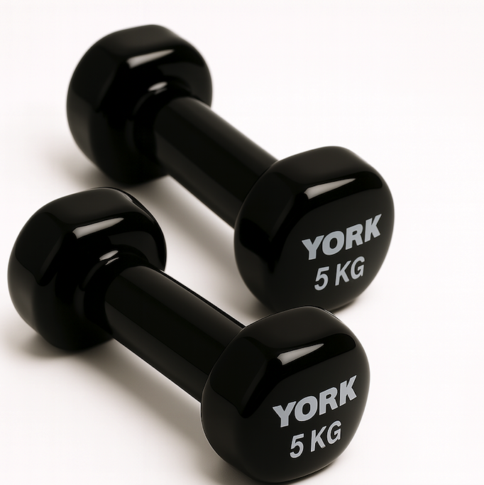 Гантели для фитнеса York Fitness виниловые круглые 2х5 кг. Черный (28524759) Гантели для фитнеса York Fitness виниловые круглые 2х5 кг. Черный (28524759)