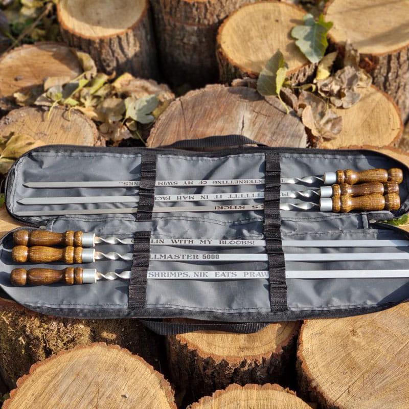 Чехол для шампуров емкостью от 6 до 12 шт. Черный