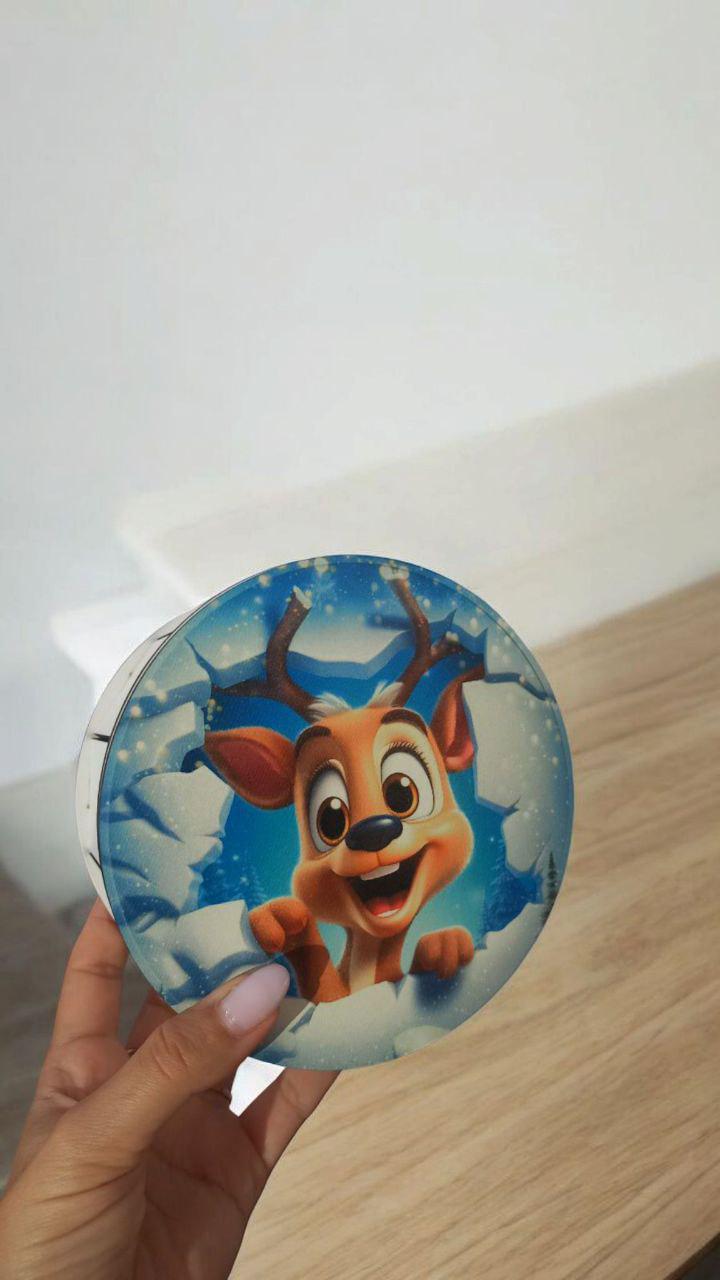 Подарочная коробка/бокс детям на Новый год деревянная для сладостей d 15 см (29404830) - фото 2 Подарочная коробка/бокс детям на Новый год деревянная для сладостей d 15 см (29404830) - фото 2