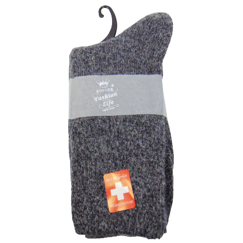 Термоноски с шерсти альпаки Корона 1540 с ослабленной резинкой р. 41-47 Темно-серый (1691116167) Термоноски с шерсти альпаки Корона 1540 с ослабленной резинкой р. 41-47 Темно-серый (1691116167)