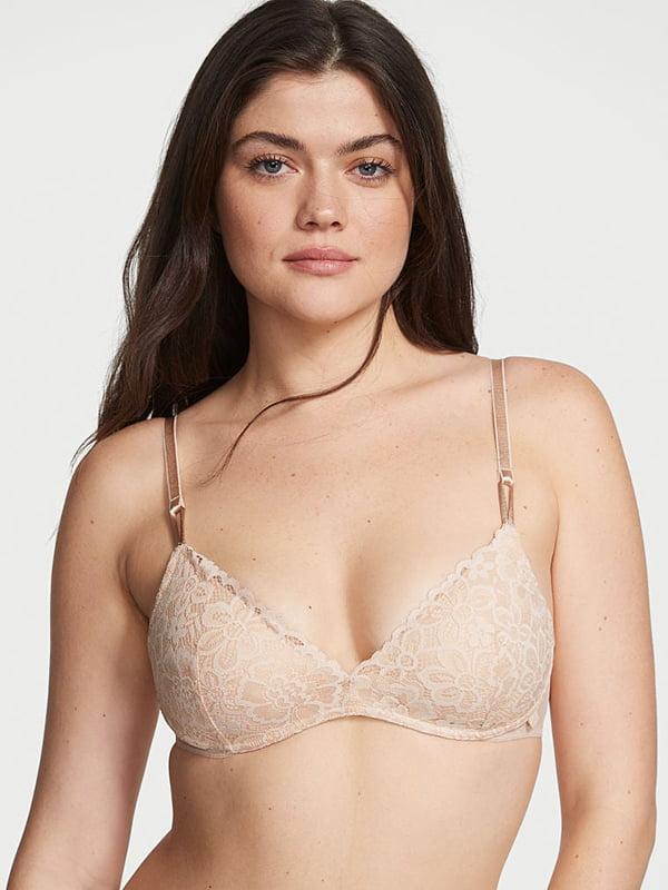 Комплект спідньої білизни Victoria's Secret мереживо 75D/M Бежевий (2123830957) - фото 2