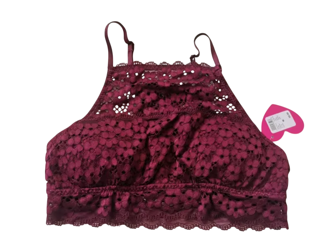 Топ-майка кружевная Rue21 M Бордовая (K3-50-1455)