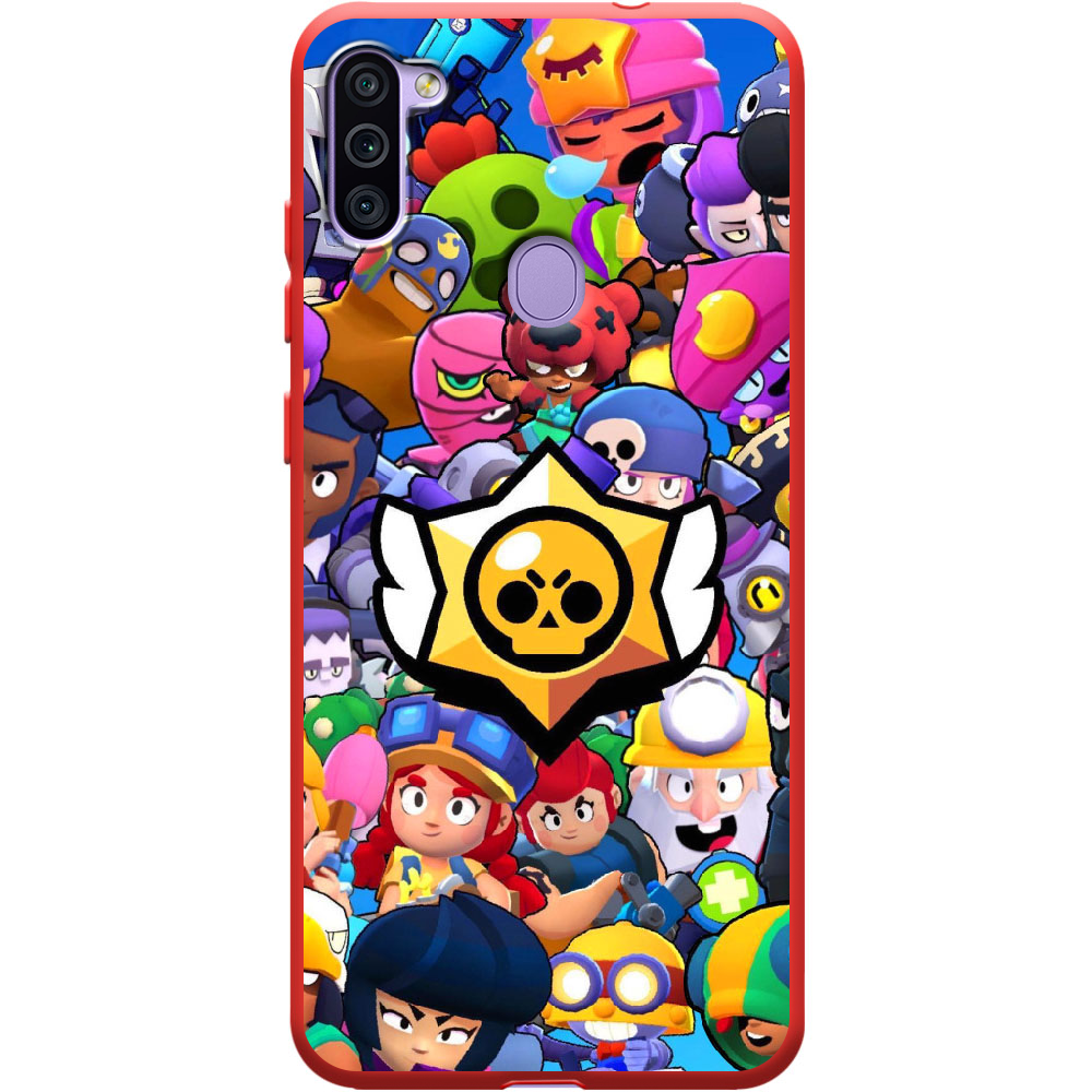 Чехол Boxface Samsung A115 Galaxy A11 Brawl Stars Красный силикон (39628-up2389-40327)