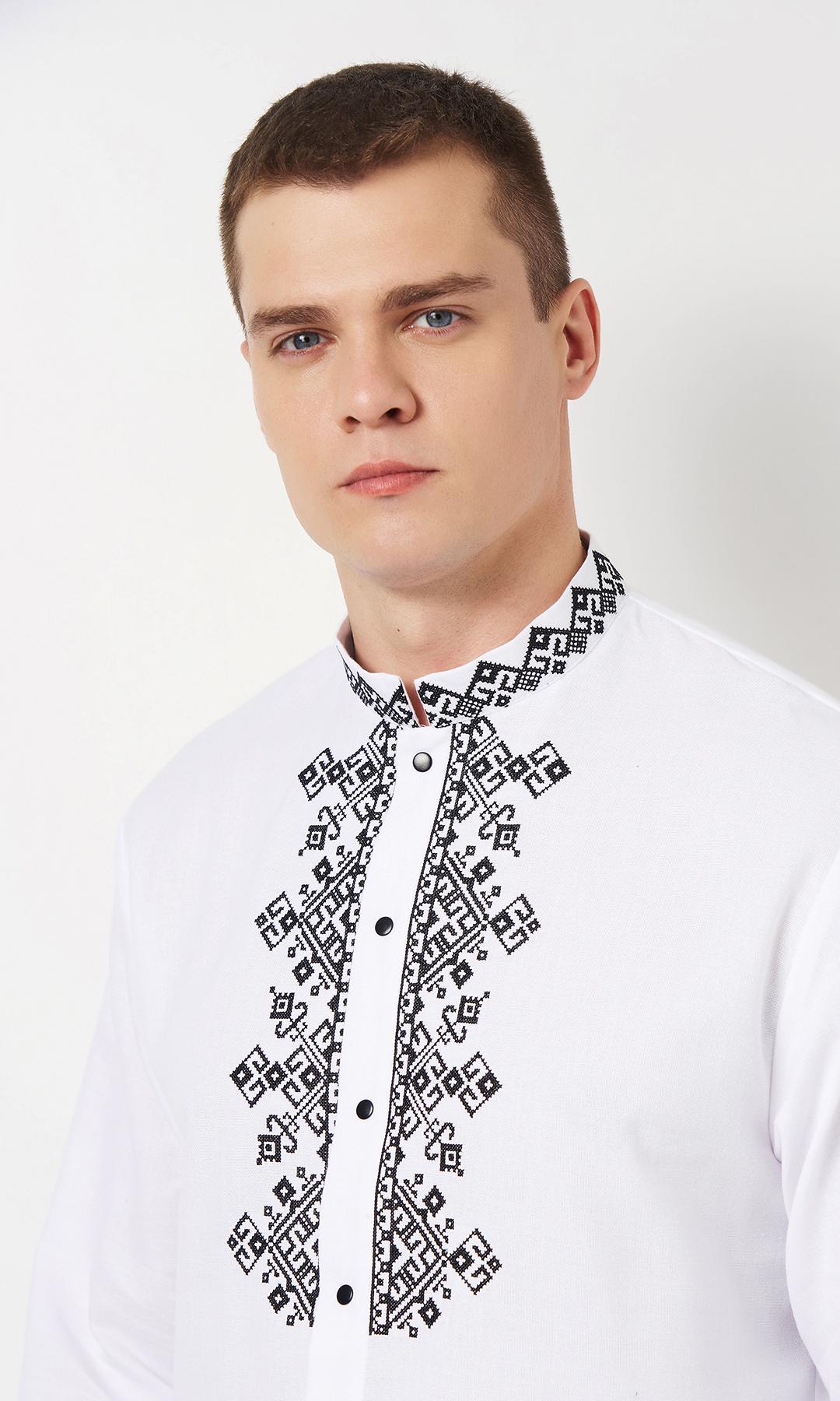 Вишиванка чоловіча Вишиваночка р. 44 Білий (3146-5) - фото 3