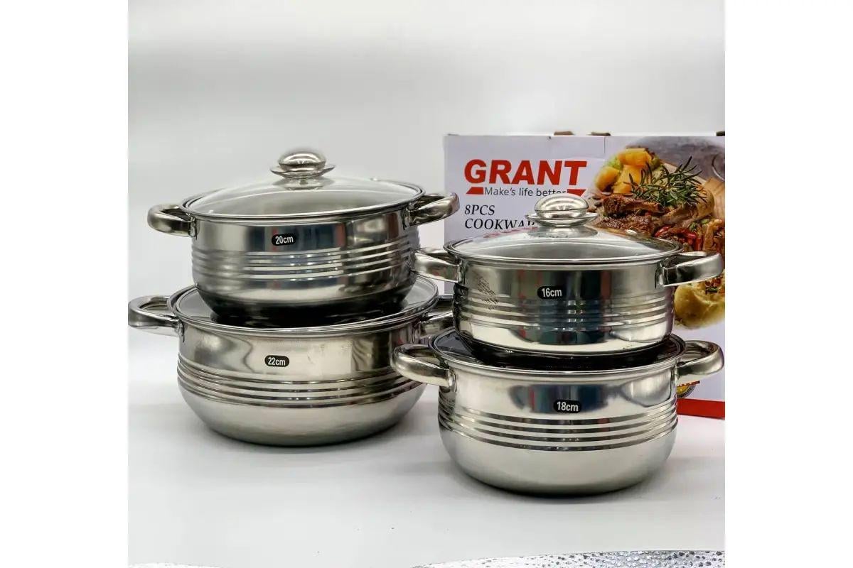 Набор кастрюль с крышками Unique UN-7020 нержавеющая сталь 8 пр. (30547345) - фото 3 Набор кастрюль с крышками Unique UN-7020 нержавеющая сталь 8 пр. (30547345) - фото 3