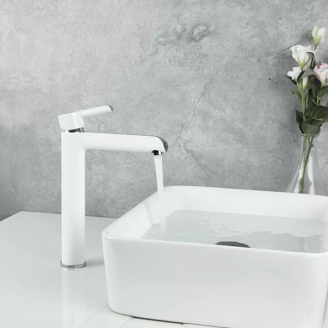 Смеситель для раковины Gappo G1003-18 Белый/Хром (1044855) - фото 2 Смеситель для раковины Gappo G1003-18 Белый/Хром (1044855) - фото 2