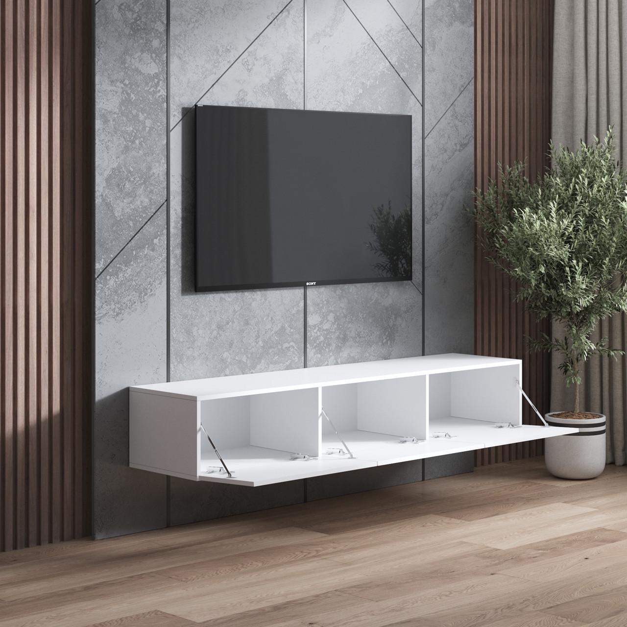 Тумба под телевизор навесная Вайс M-19 1802х418х300 мм Антрацит (30679248) - фото 3