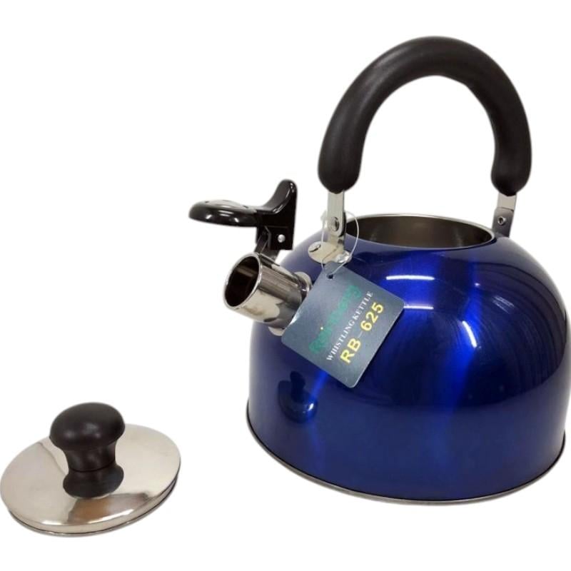 Чайник Rainberg RB-625 нержавеющая сталь со свистком 3 л Синий (26202618) - фото 5 Чайник Rainberg RB-625 нержавеющая сталь со свистком 3 л Синий (26202618) - фото 5