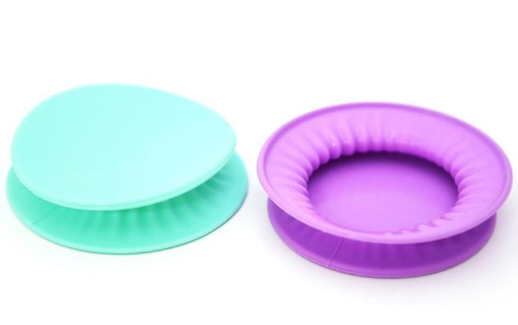 Набор силиконовых крышек Fissman Ø 11 см 2 шт. Ментоловый/Сирень (FN-AY-7368)