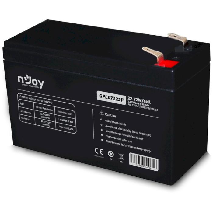 Акумуляторна батарея nJoy AGM 12V 7 Ah F2 Black (GPL07122F)
