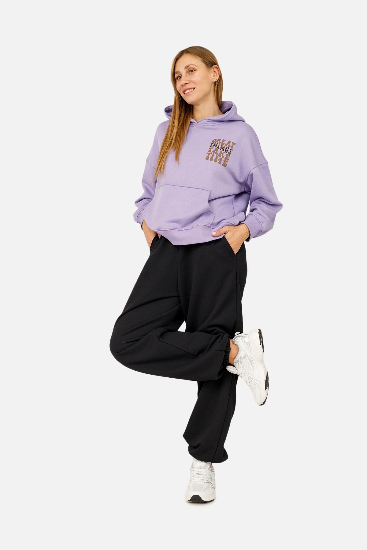 Худи женский р. 48 Лиловый (SKT001027043) - фото 2