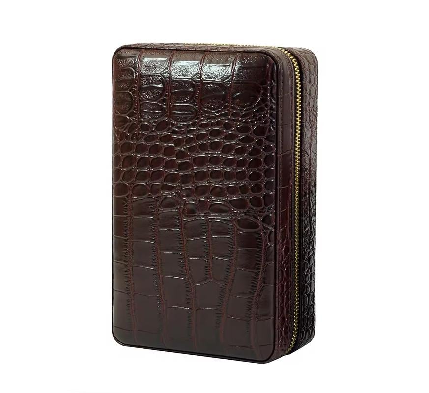 Футляр дорожній для сигар Croco Design Brown