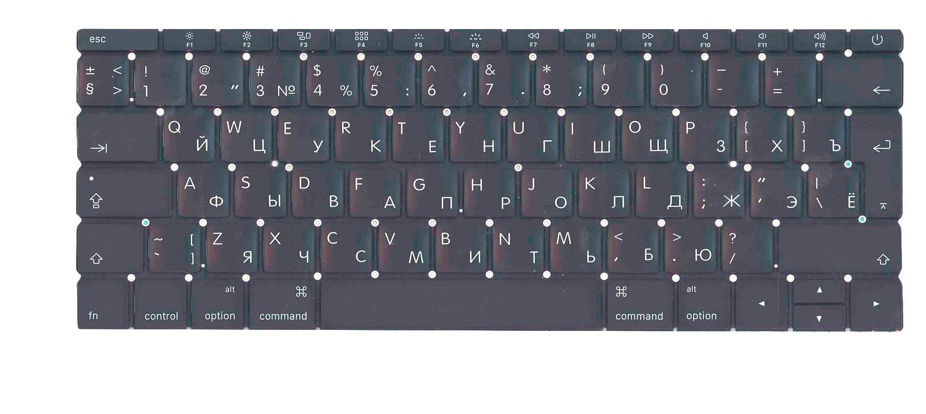 Клавиатура для ноутбука Apple MacBook 12" A1534 вертикальный Enter Black Клавиатура для ноутбука Apple MacBook 12" A1534 вертикальный Enter Black