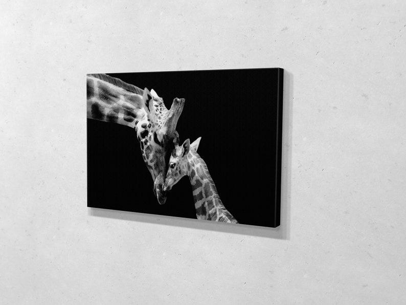 Картина для интерьера детскую Жирафы. Мама и ребенок 120x80 см (418