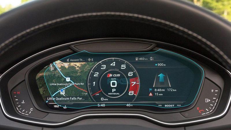 Защитное стекло Pixsel гибридное матовое на панель приборов Audi A4/S4/RS4 12" 2019-2020