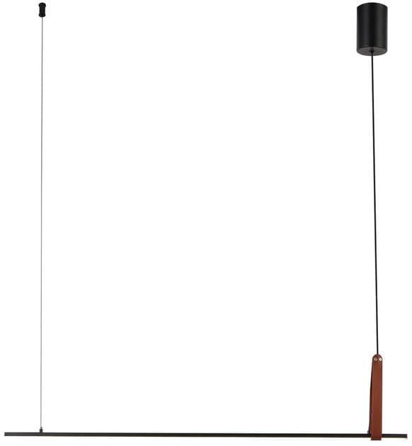 LED-люстра подвесная Valeso с кожаным декором 3000/6500К IP20 G 2810/1100 44W Черный (28686091)