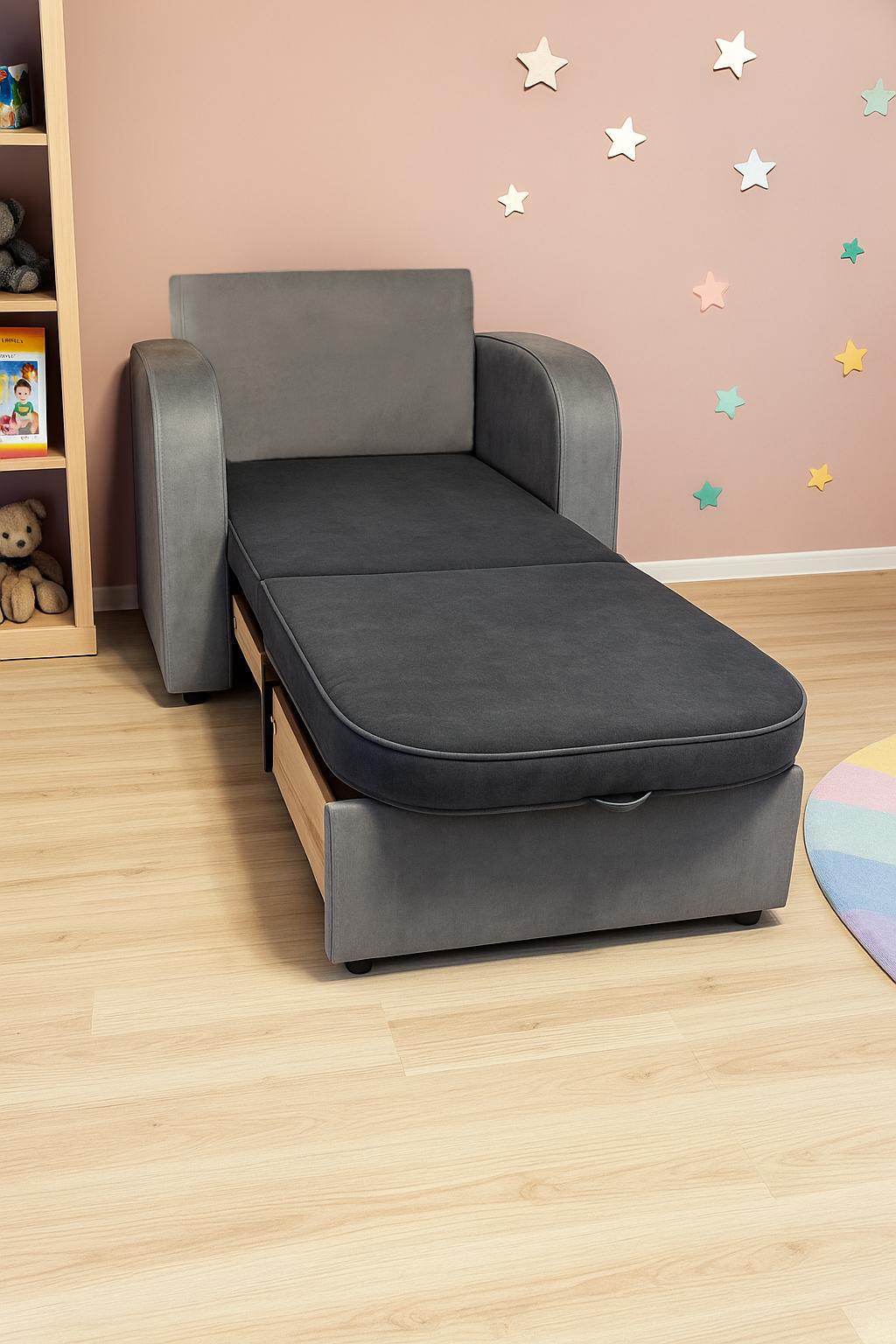 Крісло-диван м'яке розкладне Tobi Sho Дрім велюр Mars 1140х850х730 мм Світло-сірий/12 - фото 3 Крісло-диван м'яке розкладне Tobi Sho Дрім велюр Mars 1140х850х730 мм Світло-сірий/12 - фото 3