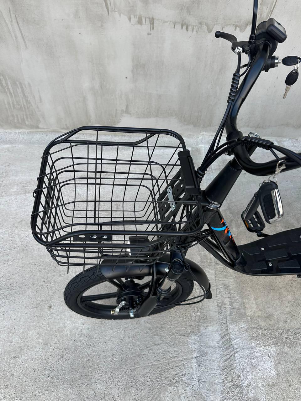 Электровелосипед Minako U18 двухместный 18" 600 W/48 V/18 Ah с грузовым усиленным багажником Черный - фото 7 Электровелосипед Minako U18 двухместный 18" 600 W/48 V/18 Ah с грузовым усиленным багажником Черный - фото 7