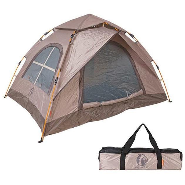 Намет-автомат HeWolf двохмісний 200x145x110 см Коричневий/Пісочний (29636466)