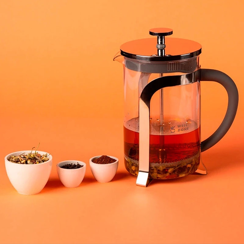 Заварник Well Done WD-8016B френч-пресс стеклянный 800 мл (26202749) - фото 2 Заварник Well Done WD-8016B френч-пресс стеклянный 800 мл (26202749) - фото 2