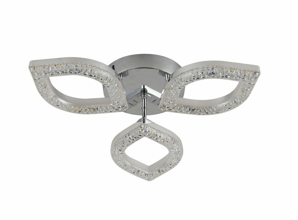 Люстра потолочная светодиодная Lighthouse SRS-19916/3 CR 30Wх2 Хром