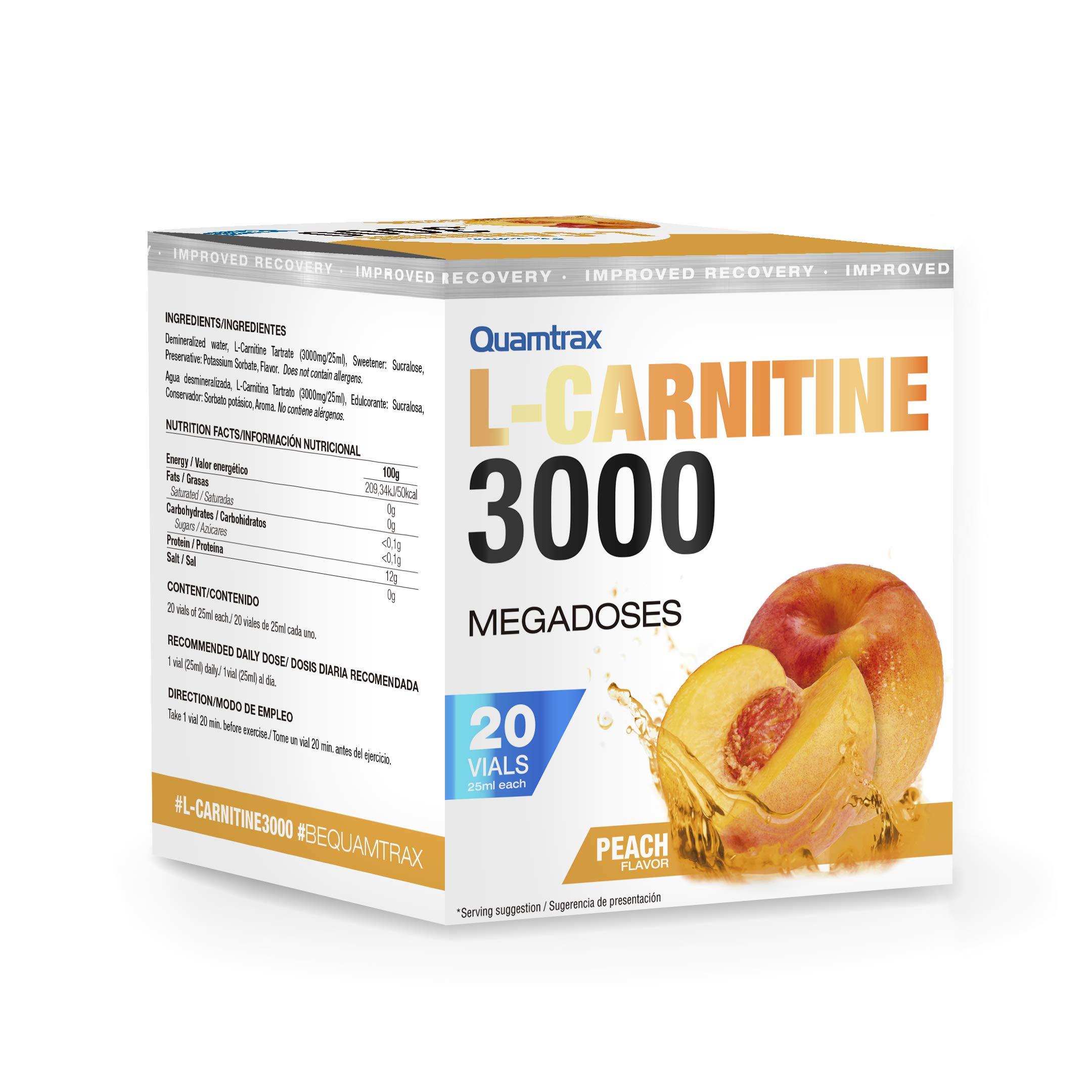 Карнитин L Quamtrax L-Carnitine 3000 Peach 20 vials