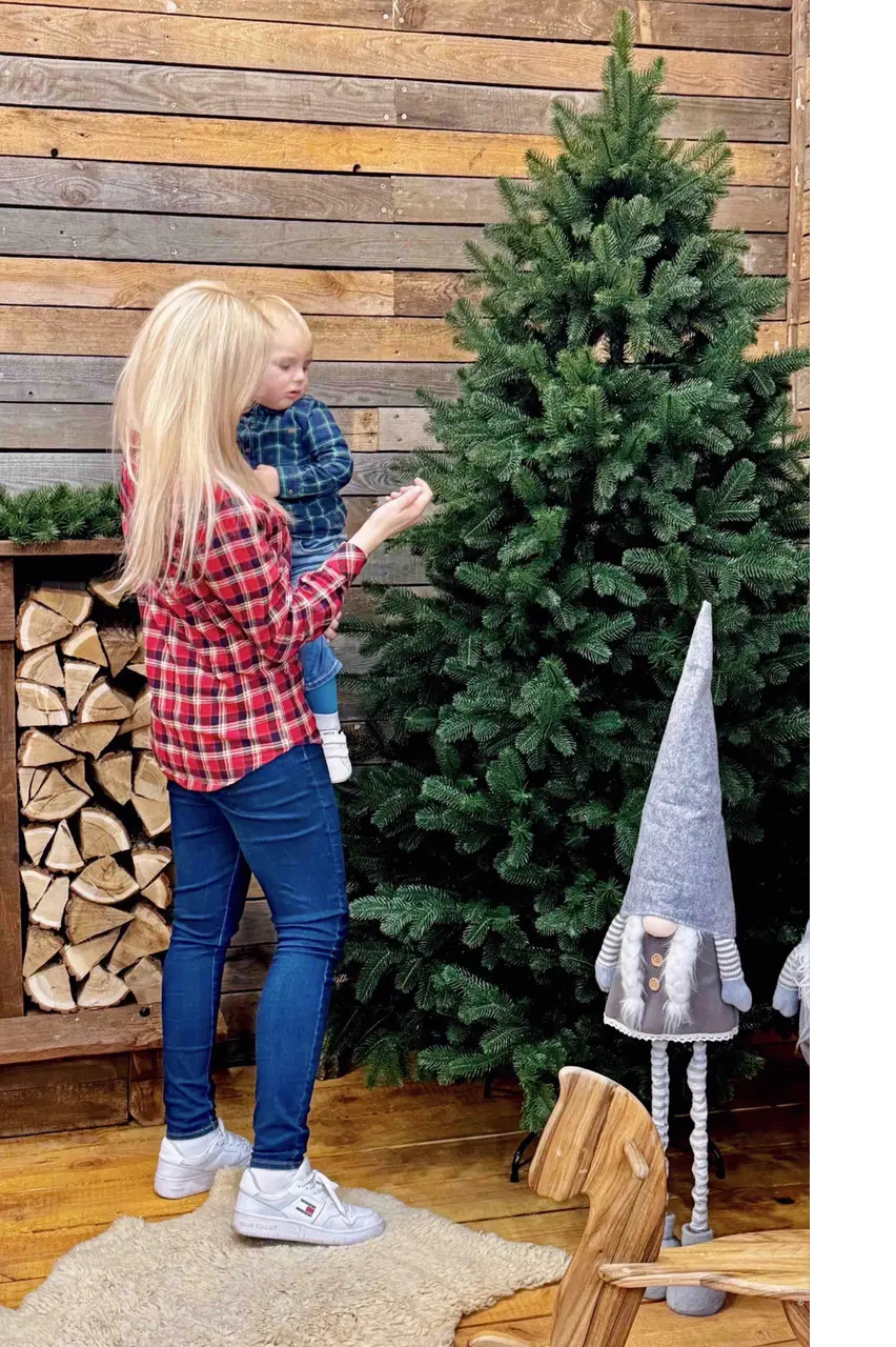 Елка искусственная HVOYA Lux литая с металлической подставкой 220 см Зеленая (110L/220/G) - фото 6