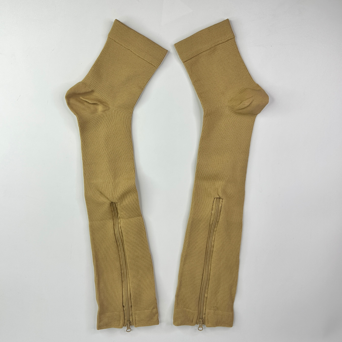 Гольфы для профилактики варикоза компрессионные Zip Sox с молнией S/M 2 шт. Бежевый (LY-105-S/M-Beige)