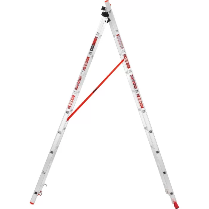 Драбина алюмінієва КВІТКА PRO 3-х секційна 3х10 сходинок (110-9310) - фото 2