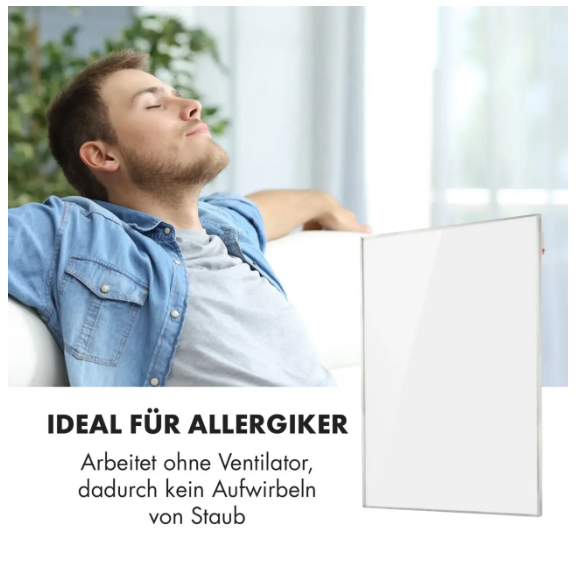 Инфракрасный настенный обогреватель KLARSTEIN Wonderwall 960 Вт 120х80 см (10032815) - фото 5 Инфракрасный настенный обогреватель KLARSTEIN Wonderwall 960 Вт 120х80 см (10032815) - фото 5