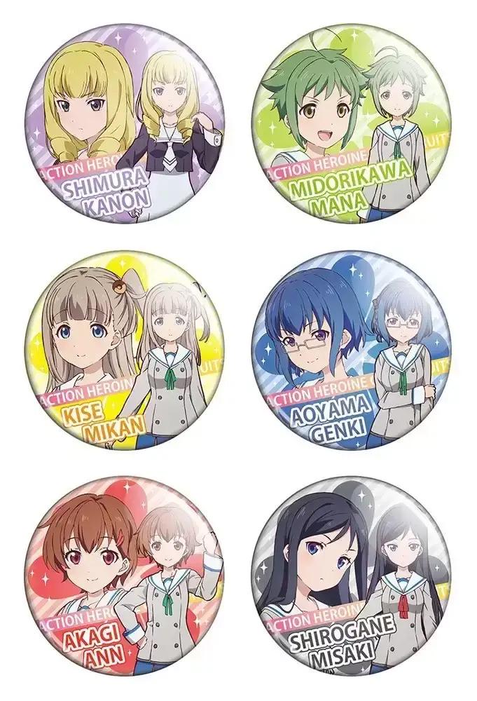 Набор значков Аниме Action Heroine Cheer Fruits 6 шт. (NZ0030)