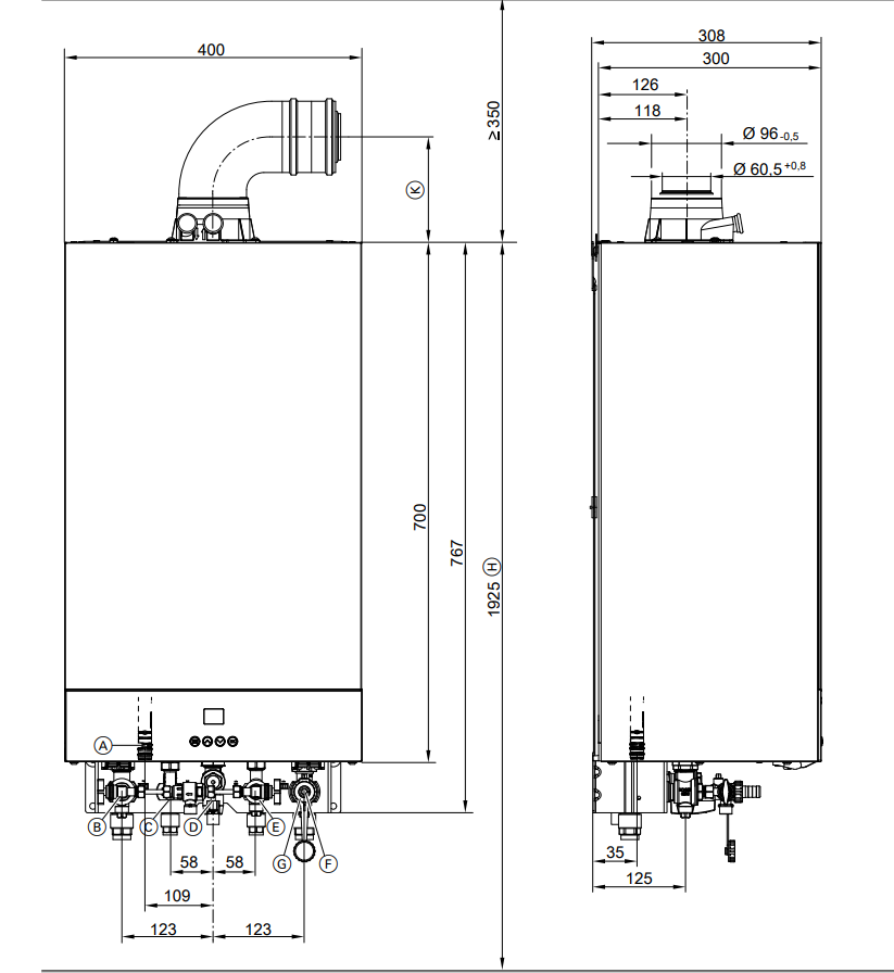 Котел конденсационный Viessmann VITODENS CLASSIC BPKB 2-контурный настенный 25 кВт (BPKB-25) - фото 6