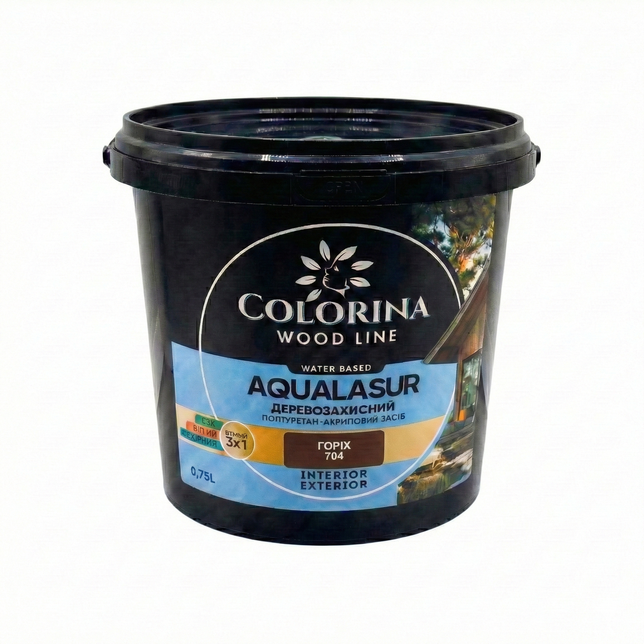 Лазур Colorina AQUALASUR 0,75 л Горіх (704)