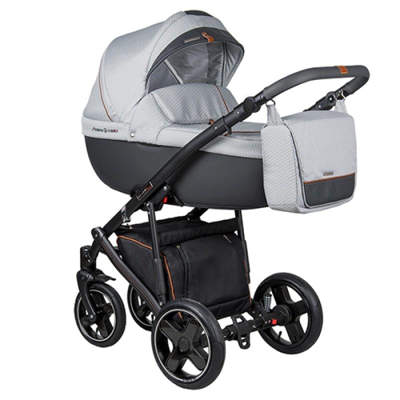 Коляска Coletto Modena 02 универсальная 2в1 с дождевиком сумкой и чехолом на ножки Серый