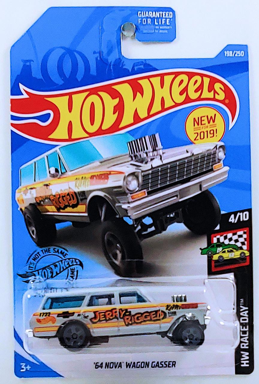 Игрушечная машинка Hot Wheels 64 Nova Wagon Gasser 2019 Race Day №198 (FYD77)