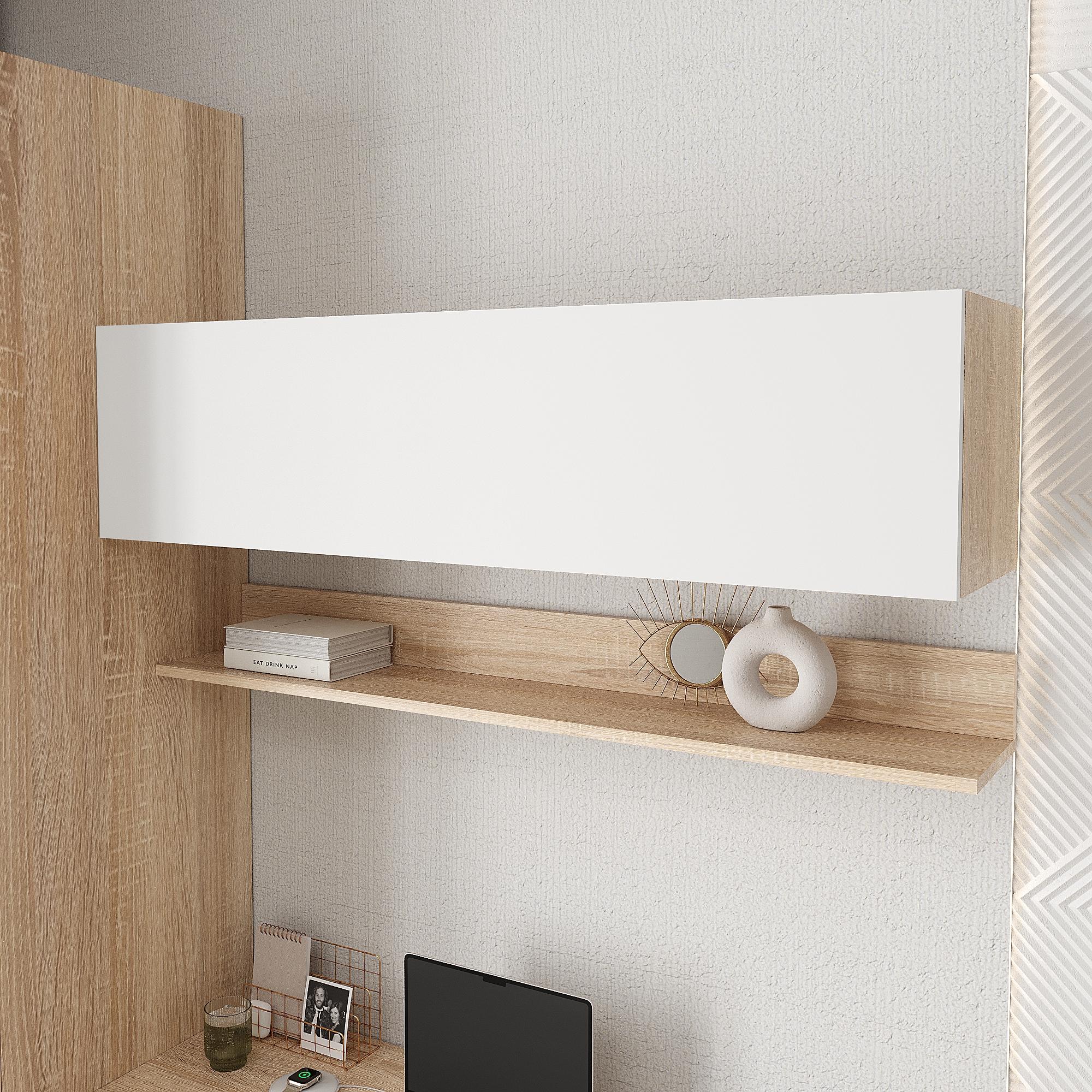 Полиця книжкова підвісна Ейр ПК-11 Ейр 300х1200х300 мм Дуб сонома/Білий (28519499)