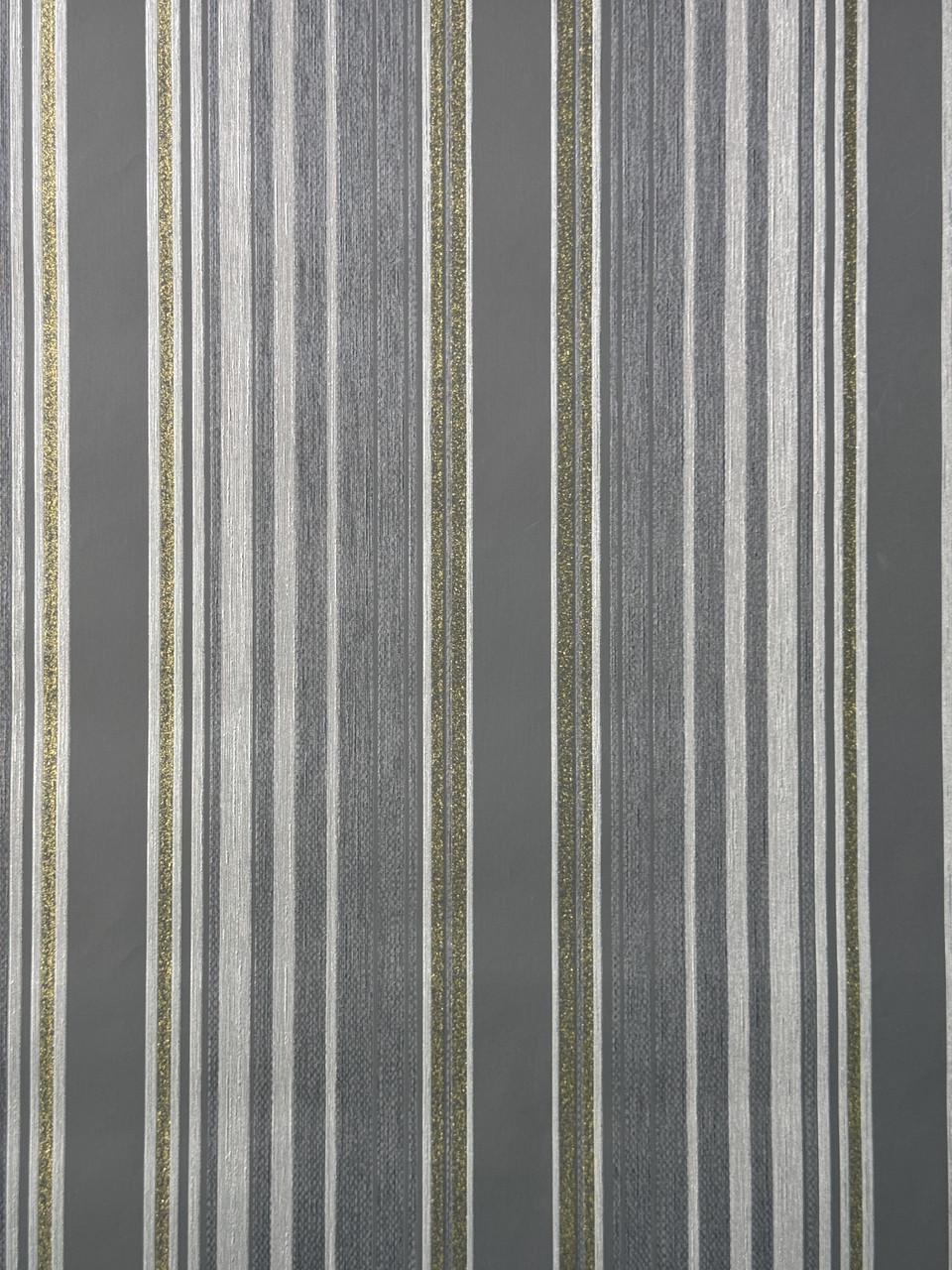 Шпалери вінілові на флізеліновій основі Marburg 59081 миючі в смужку 53 см Сірий (2558166557)
