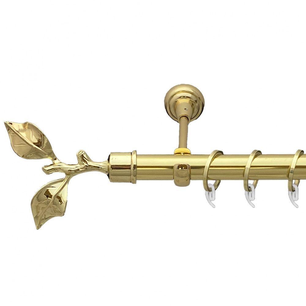 Карниз Orvit Листок однорядный гладкий 200 см Золотой (7035271)