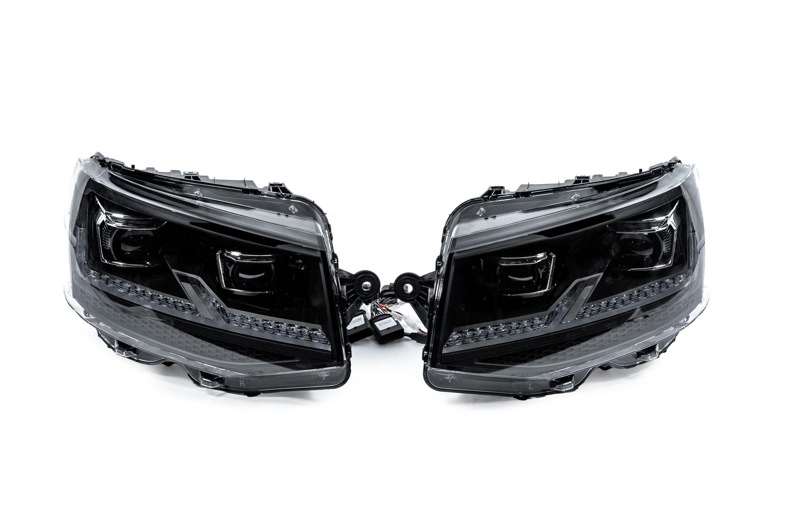 Передні фари FullLed V2 2015-2019 GBT для Volkswagen T6 2015-2024 рр. полікарбонат 2 шт. Чорний