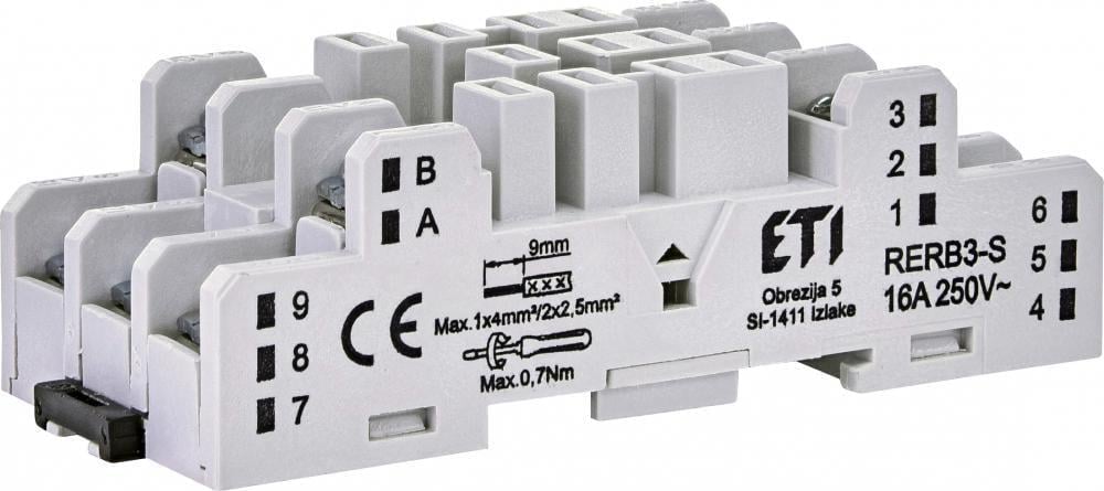 Колодка для проміжного реле ETI RERB3-S 16А 250V AC RERM3 (2473064)