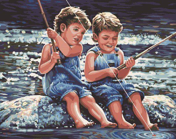 Картина по номерам Brushme Детская рыбалка (GX6806)